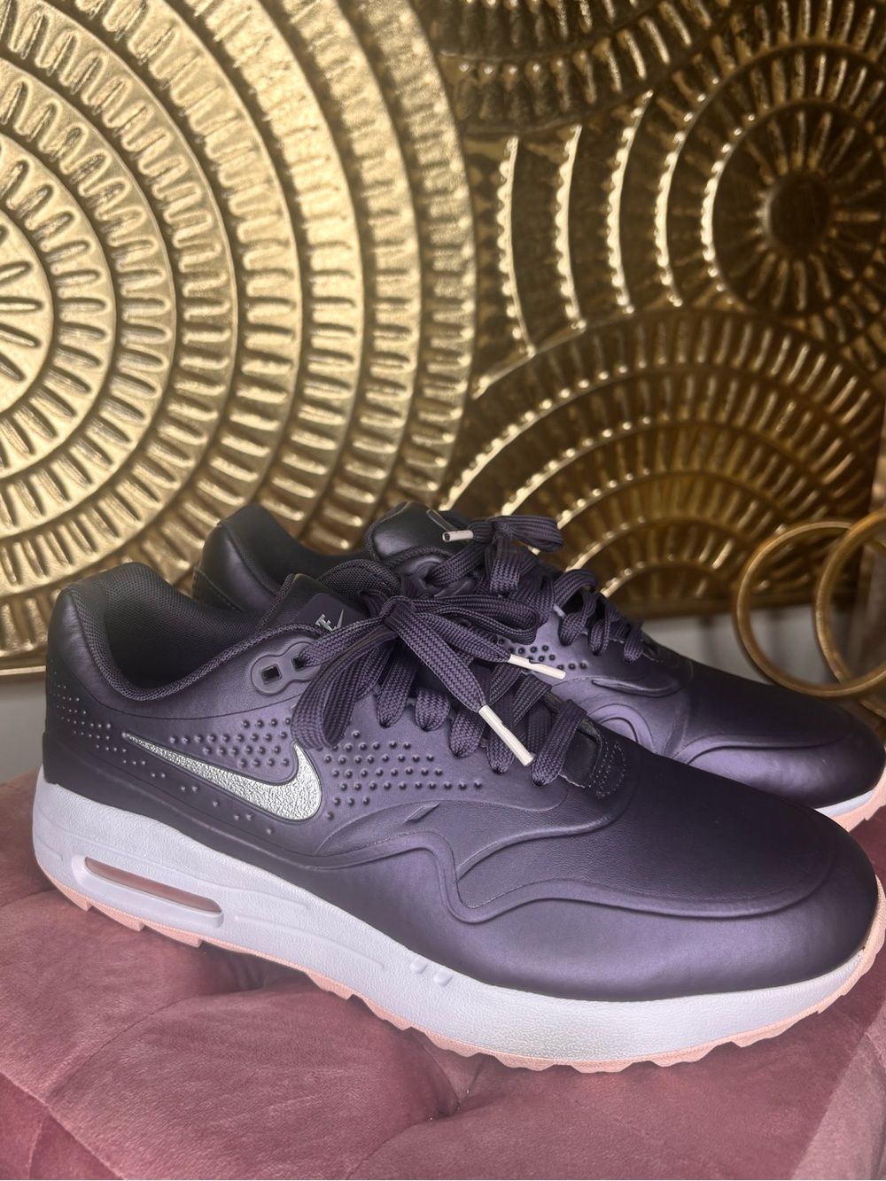 Nike Women’s Air Max 1 Golf 'Gridiron Echo Pink' - Picture 2 of 5